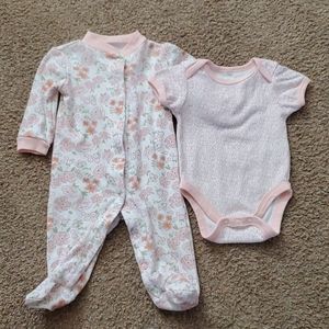 Baby girl pajama with onesie